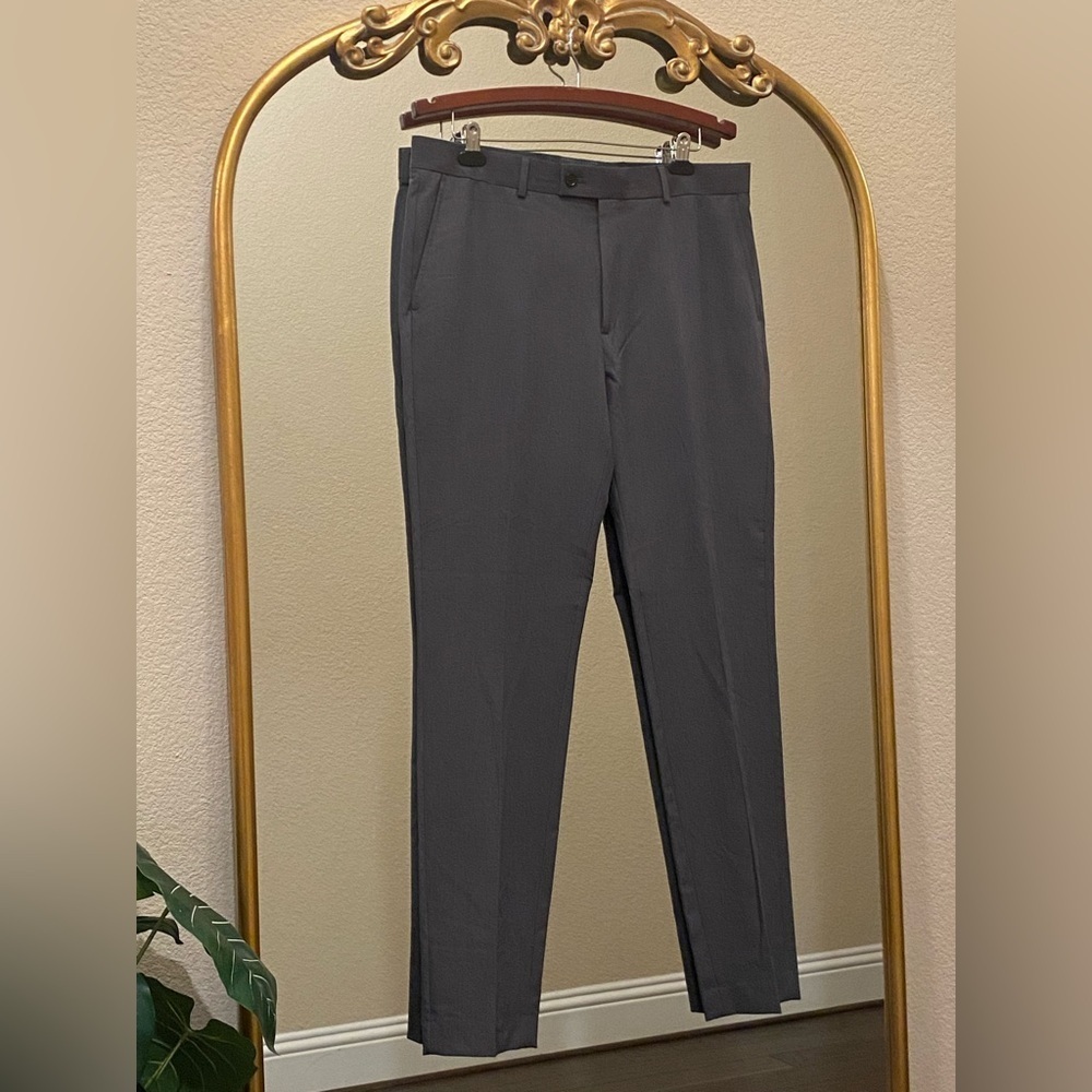Savile Row Brixton Elegant Charcoal Men's Dress Pants Size 36W 34L